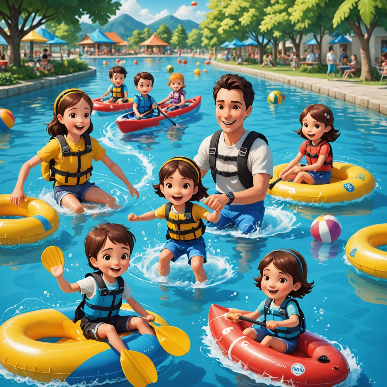 Family Fun Fridays - Families enjoying water activities together with special discounts and family-oriented events